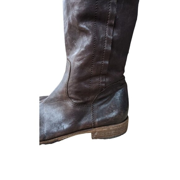Vic Womens Distressed Leather Knee High Boots Brown Size 9 40 - Picture 10 of 10
